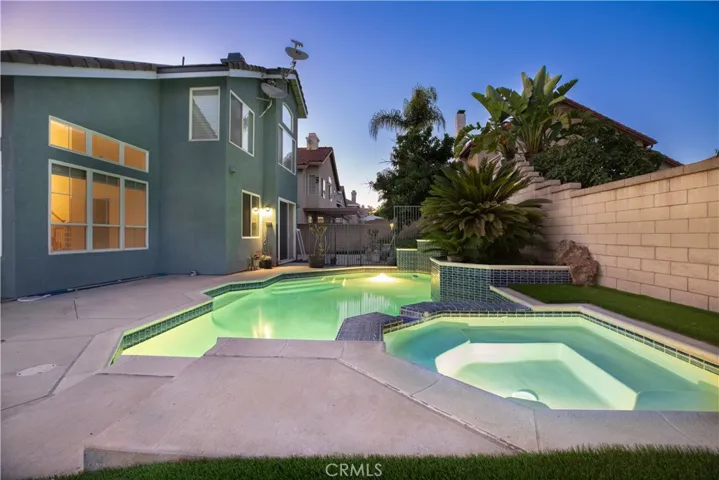 Backyard pool-Dusk