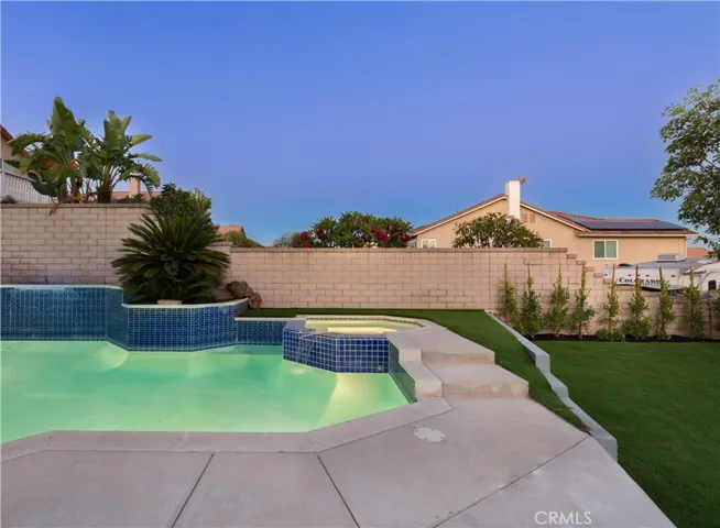 Backyard pool-Dusk