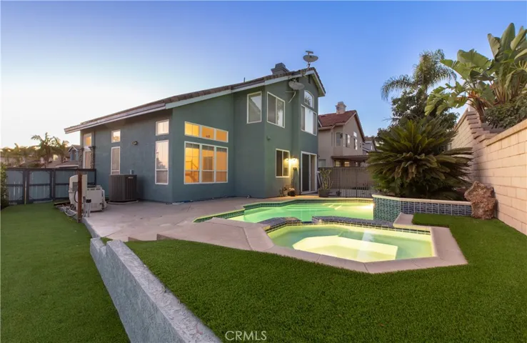 Backyard pool-Dusk