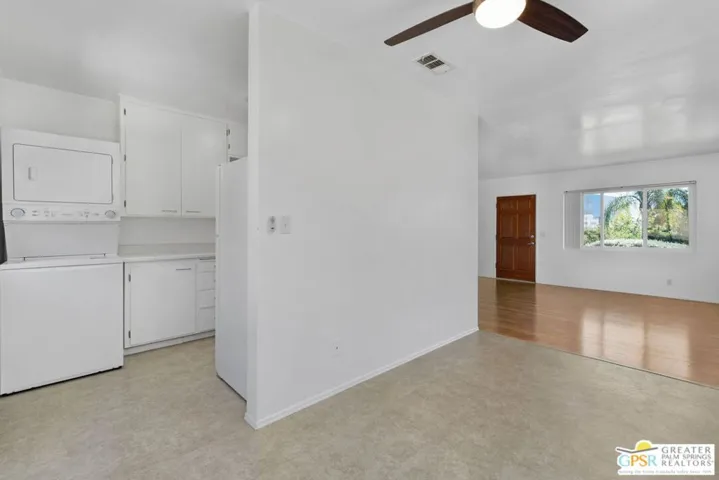 dining area and galley kitchen