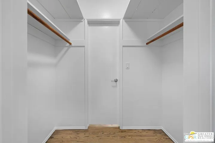 closet - current set up as pass through. easy to wall off