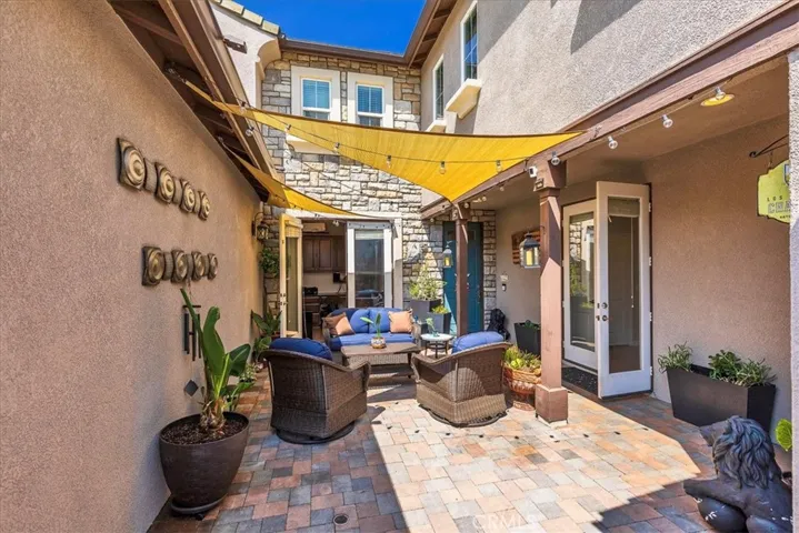 Courtyard at entry
