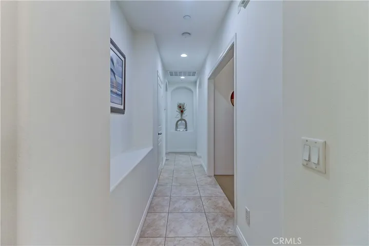 Hallway with office on the right