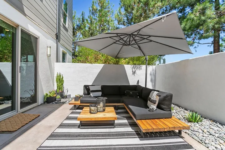 Sunny yard is a nice place to relax