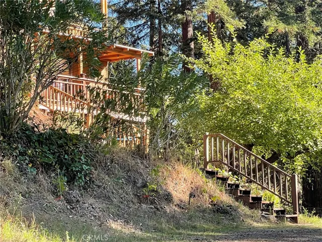 View up from parking
