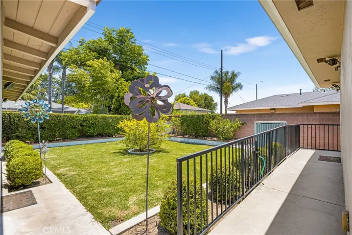 Backyard with ramp to back of house