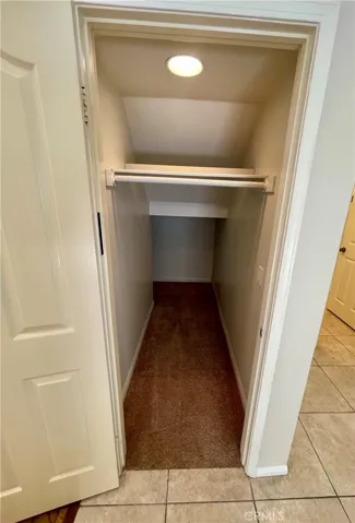 The downstairs closet with plenty of storage.