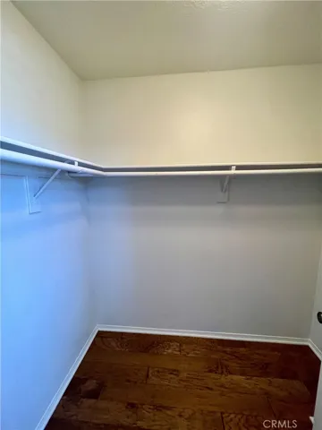 The front bedroom walk-in closet.