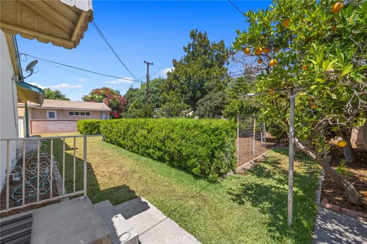 Here's the backyard looking out from the area where the laundry room door is located.