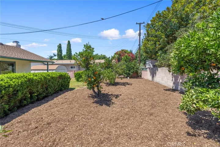 Hedges divide the yard to create a better view.