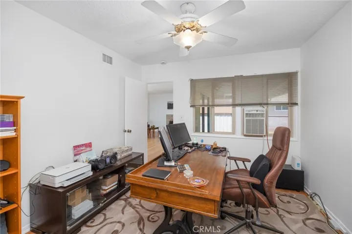 Here's the back bedroom from the other direction.  It also has a ceiling fan.