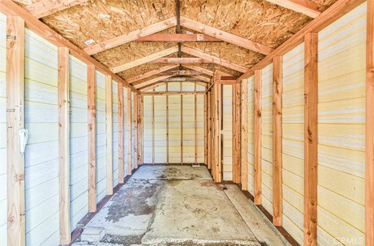 Inside the Detached Storage Shed