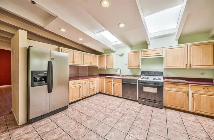 Natural Light from kitchen skylights