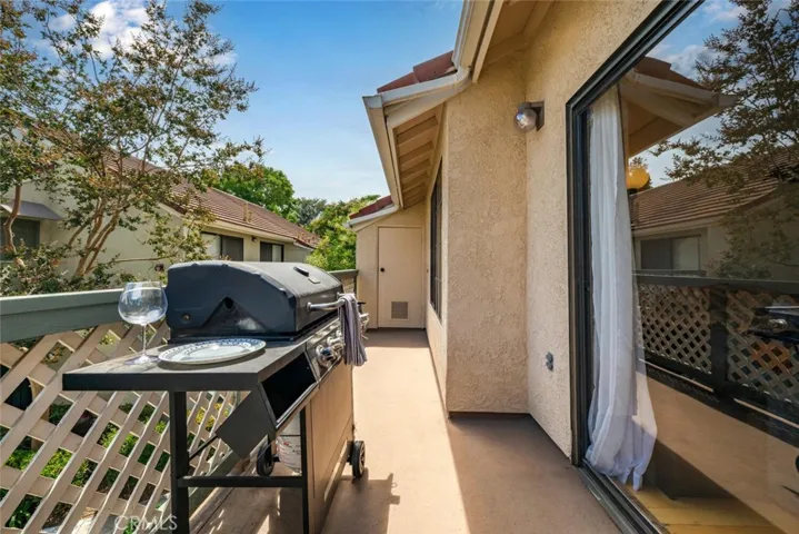 Patio accessible from living room