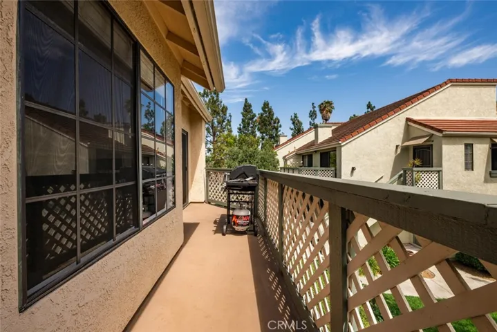 Patio accessible from living room
