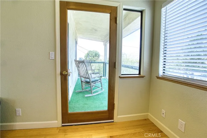 door to frontage covered balcony