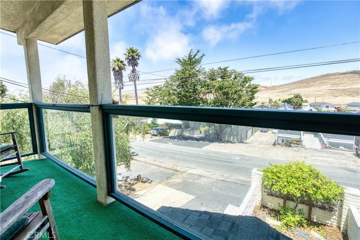 Frontage covered balcony.