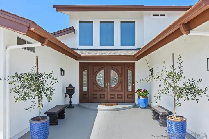 Custom hardwood double doors