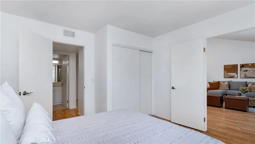 Downstairs bedroom with recently added closet