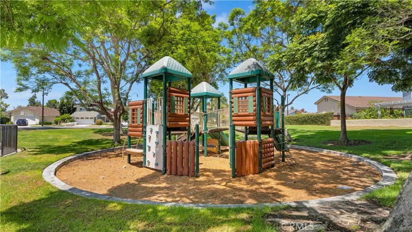 Adjacent to the pool is a great play spot for kids.