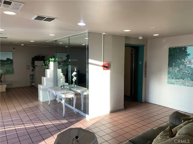 Lobby elevator on right