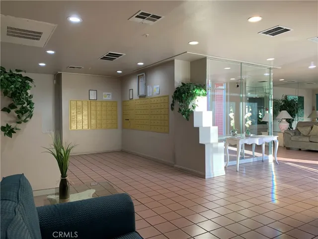 Mailboxes in lobby