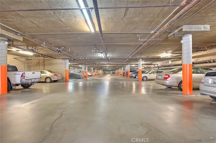 Gated parking on first level