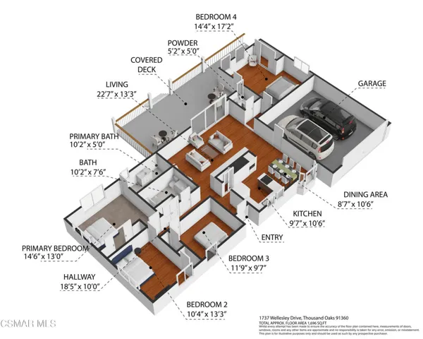 1737 Wellesley 3D Floor Plan