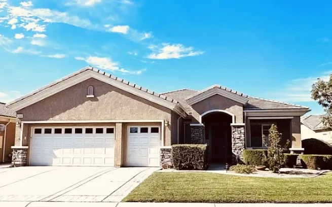Front view of the home