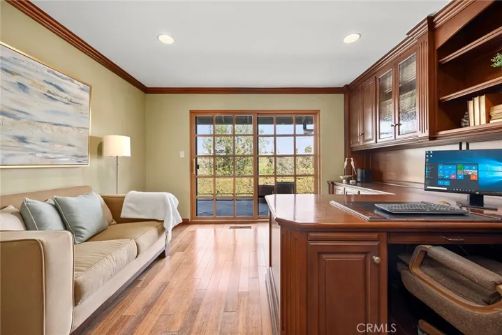 This office can easily be converted back to the original 4th bedroom!