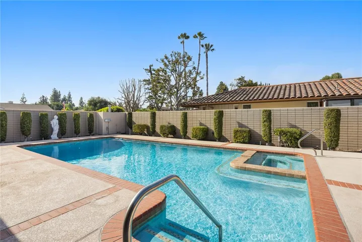 This pool area has ample space for multiple eating and seating areas. Enjoy this area to have intimate conversations with friends, lounge under the patio, or tan in the sun.