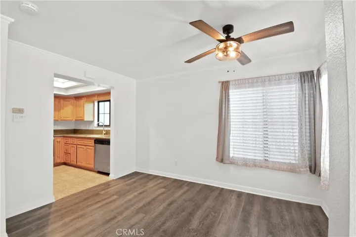 Dining room with kitchen