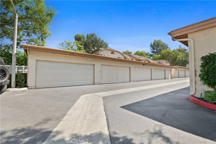 Two car garage, end of row close to unit