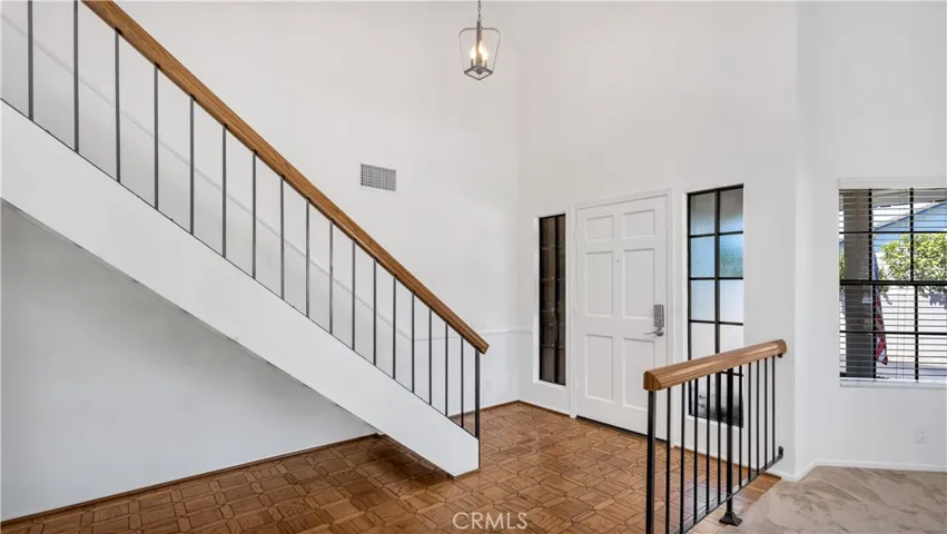 Modern open tread staircase
