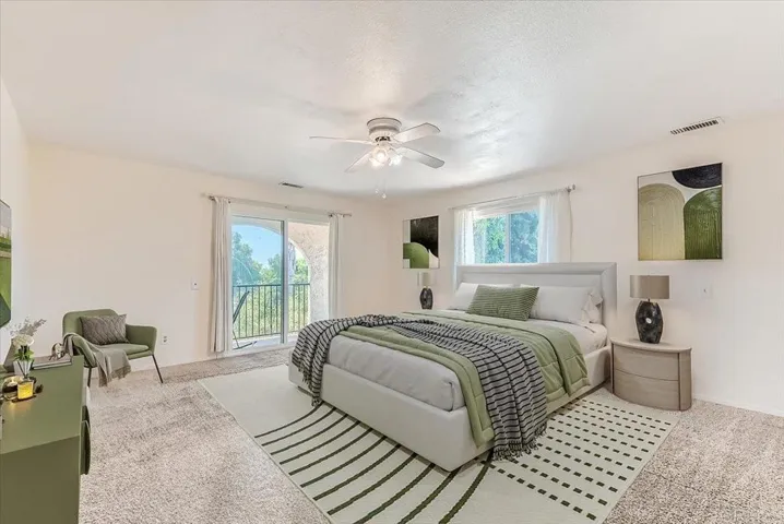 Primary Bedroom staged