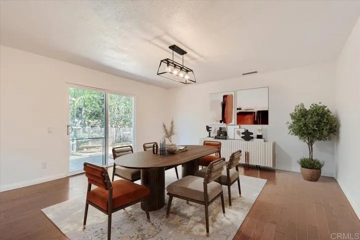 Dining room staged
