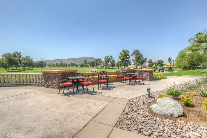 Seating overlooking Driving Range