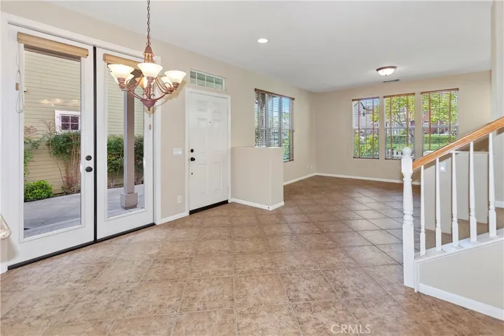 Dining area with french doors to patio area.