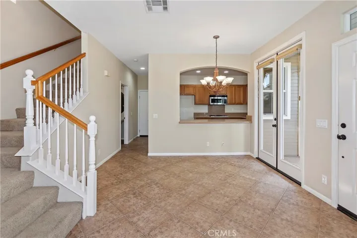 Looking from the living room through to kitchen area.
