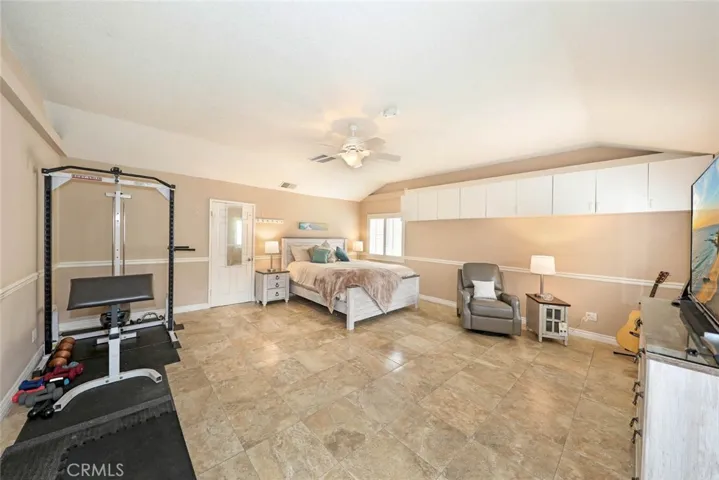 Extra spacious bedroom complete with home gym