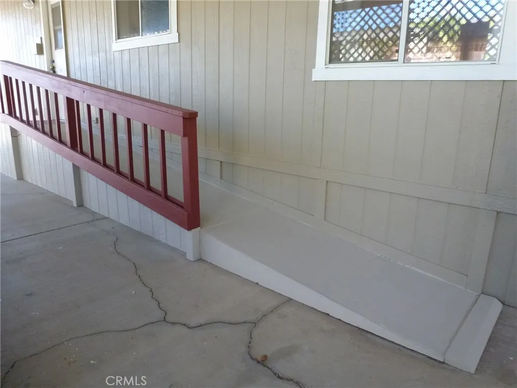 Ramp in carport, back door