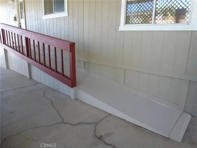 Ramp in carport, back door
