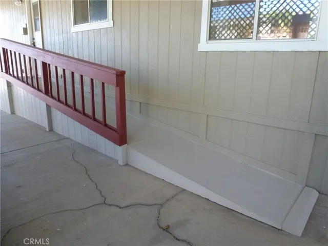Ramp in carport, back door