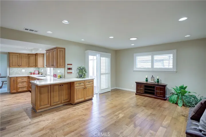 Kitchen open to the Family Room