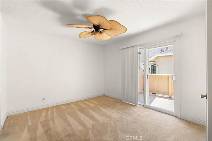 Primary bedroom with private deck.