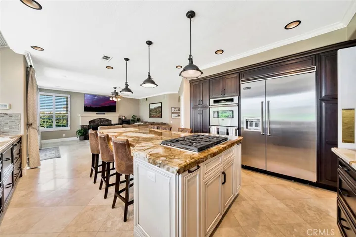 Open Kitchen With Viking Professional Series Refrigerator