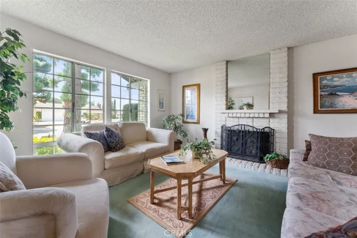 Formal Living Room and Fireplace