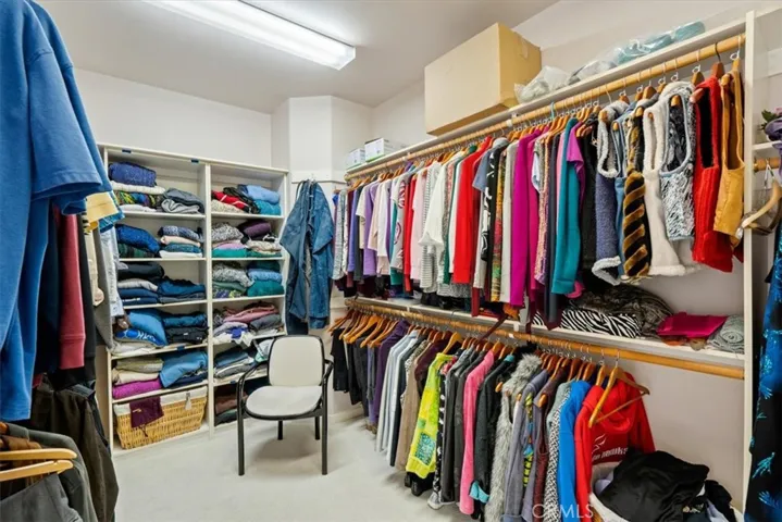 Spacious walk in closet