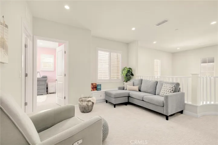Balcony in loft area that overlooks the living/dining room.