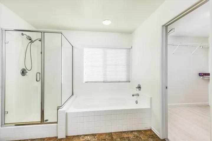Separate shower and tub